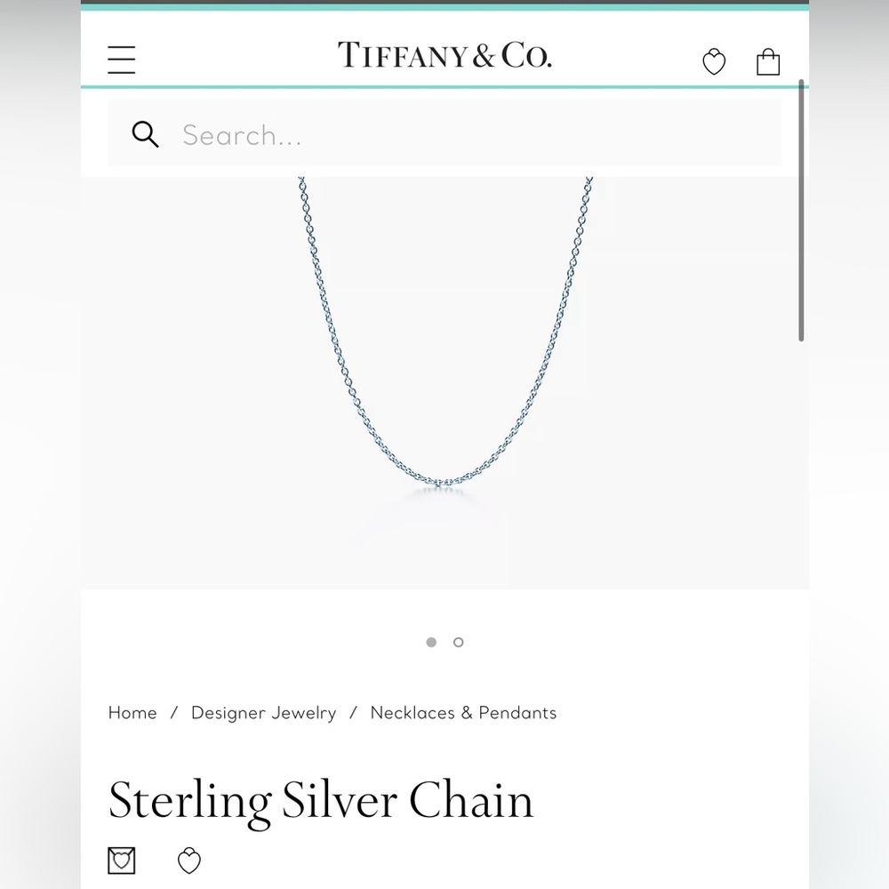 NIB Tiffany & Co 18 in Sterling Silver Chain